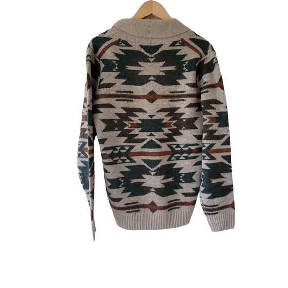 ETHAN PIERCE Cardigan Wool Blend ‎ Southwestern Aztec MEDIUM - Picture 6 of 6